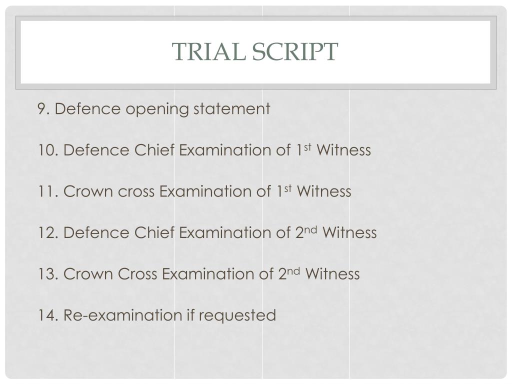 trial script sample